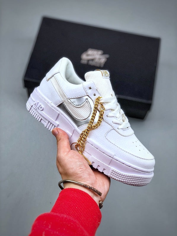 Nike Air Force 1 Pixel 'White Gold Chain'