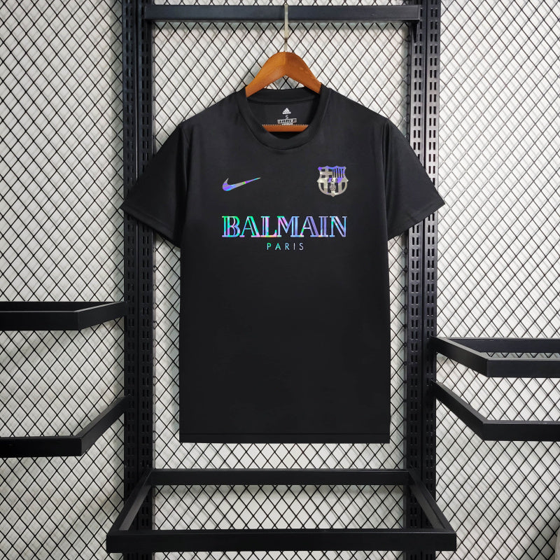 Camisa Barcelona Balmain Special Edition Preta 24/25 - Adidas Torcedor Masculina