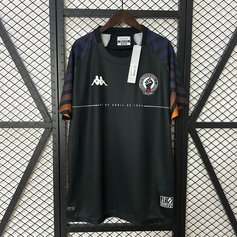 Camisa Vasco da Gama Treino 24/25 - Kappa Torcedor Masculina - Preta