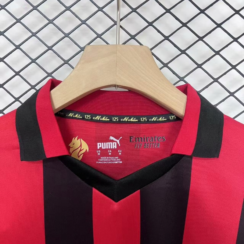 Camisa AC Milan Edição Comemorativa 125 anos Manga comprida 24/25 - Versão Torcedor