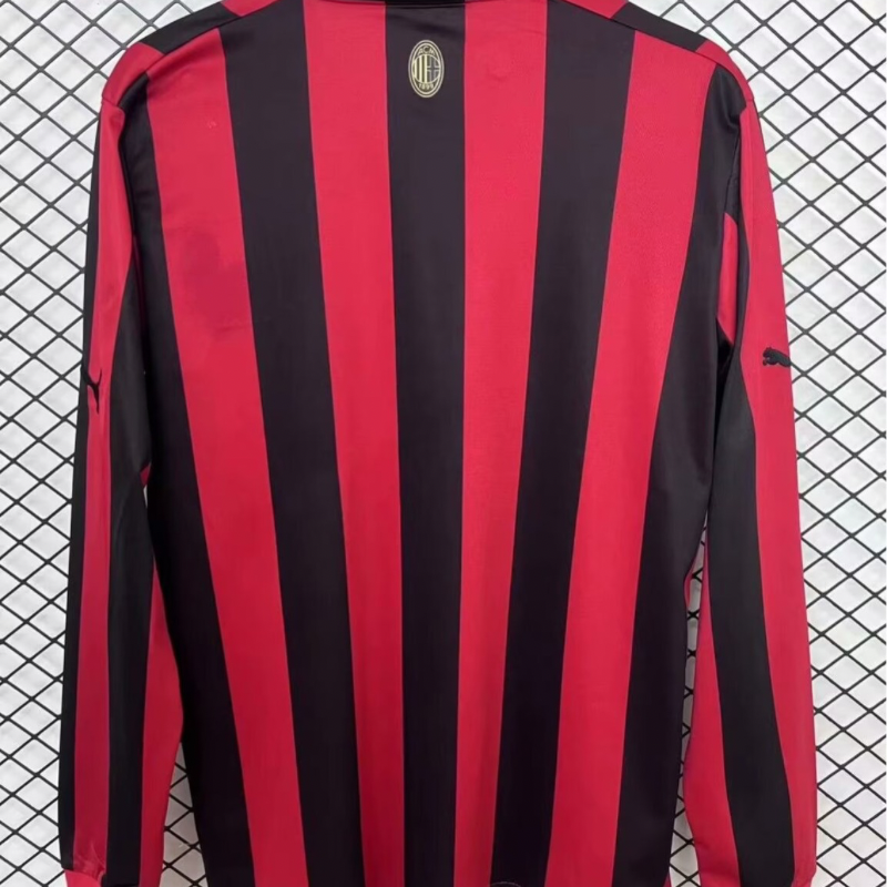 Camisa AC Milan Edição Comemorativa 125 anos Manga comprida 24/25 - Versão Torcedor