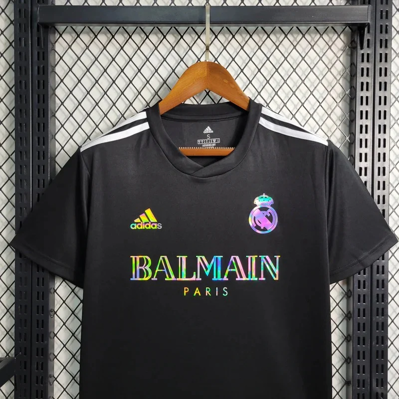 Camisa Real Madrid Edição Especial Balmain 23/24 Preta - Adidas Torcedor Masculina