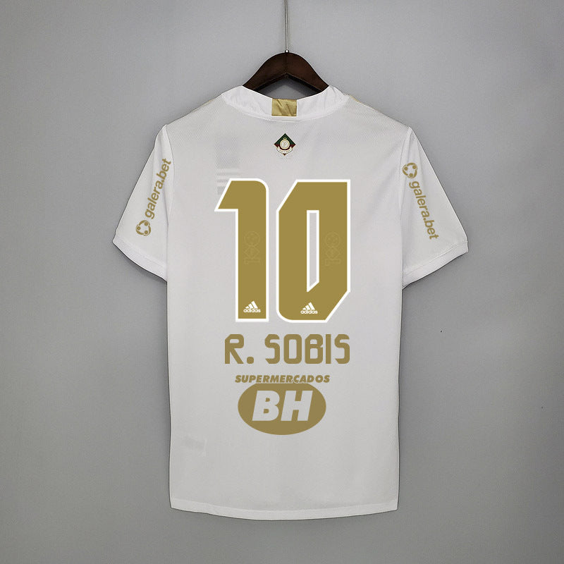 Camisa Cruzeiro Away Branca + Patrocínios Vermelha 21/22 - Adidas Versão Torcedor